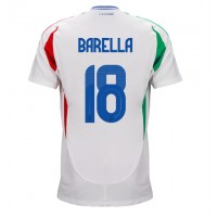 Italy Nicolo Barella #18 Replica Away Shirt Euro 2024 Short Sleeve
